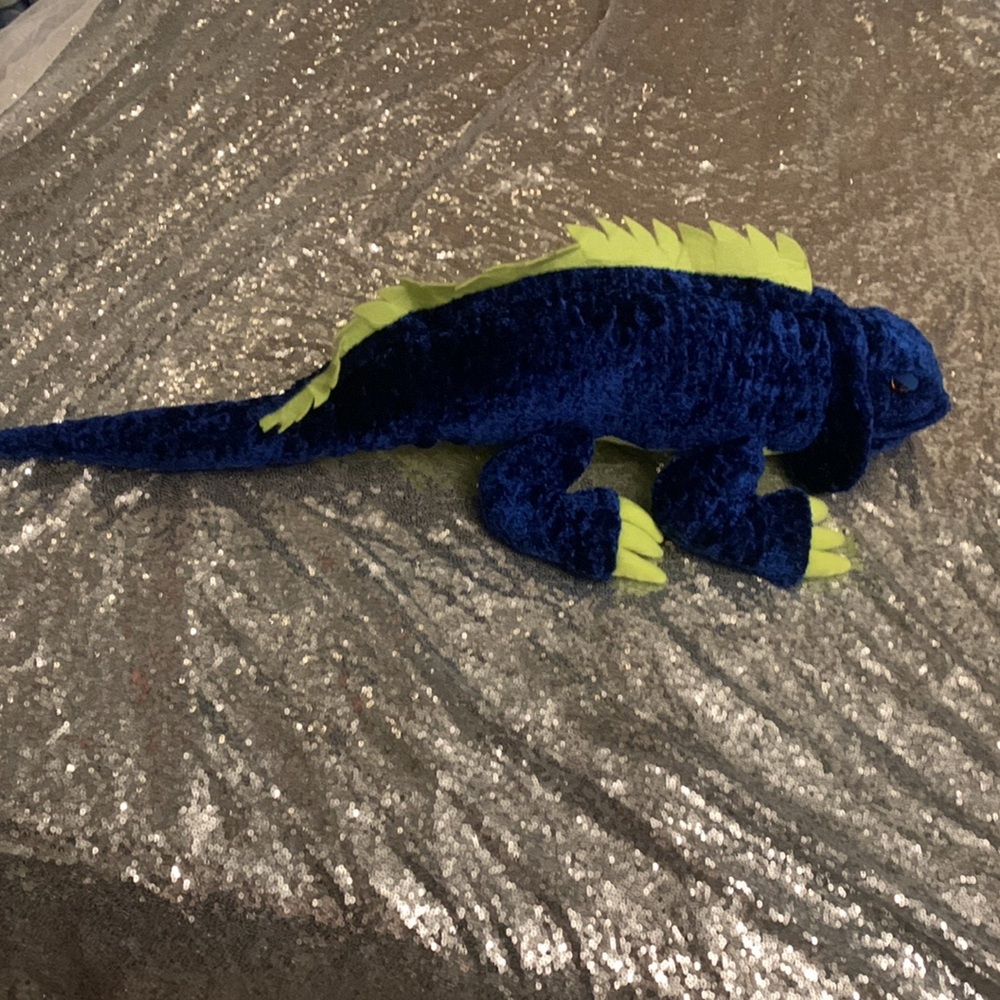 Blue/Yellow Lizard Iguana Plush